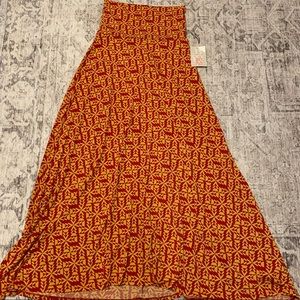 NWT Red and Yellow LulaRoe Maxi Skirt